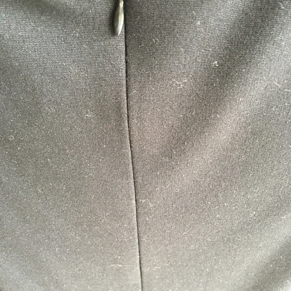 NICOLE MILLER 6 LBD leather cotton stretch peplum black knee-length shift dress! - Picture 8 of 9